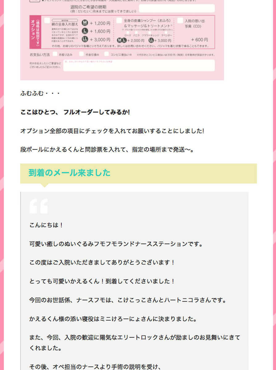 ぬいぐるみの病院の感想：かえるくんのブログより